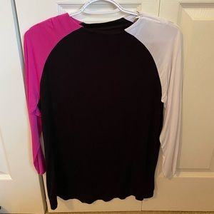 Cute Pink, Black, and white long sleeve shirt!